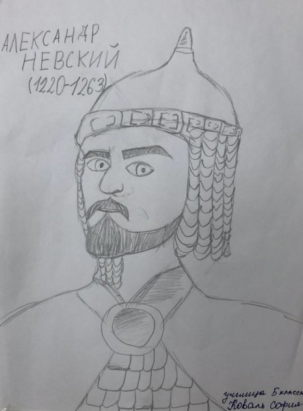 Александр Невский князь портрет нарисованный