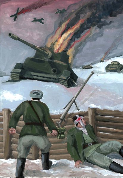 Битва под Москвой 28 Панфиловцев рисунок