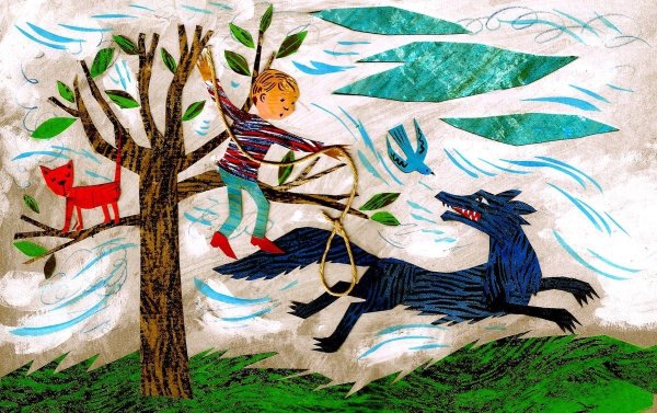 Иллюстрация к музыкальной сказке Петя и волк