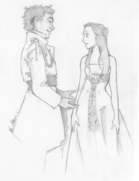Зарисовка Ромео и Джульетта