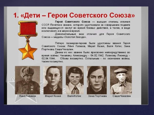 Звание героя советского Союза в годы Великой Отечественной войны