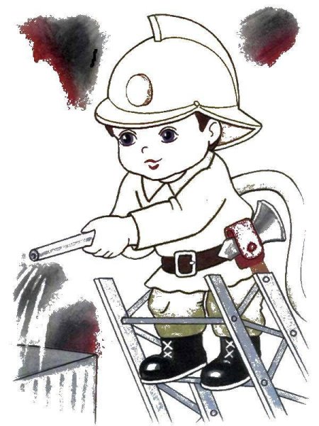 Рисование пожарный в детском саду