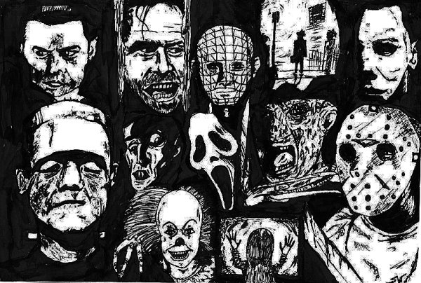 Рисунки из фильмов ужасов