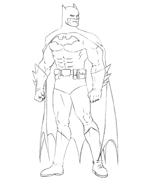 Легкий рисунок Бэтмена для срисовки