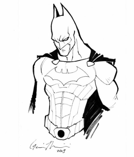 Рисунок Бэтмена для срисовки