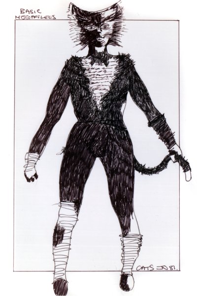 Эскиз костюма мюзикла кошки