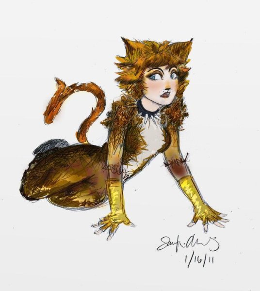 Иллюстрация к мюзиклу кошки Гризабелла