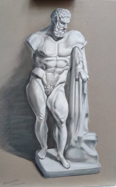 Статуя Геракла Академический рисунок