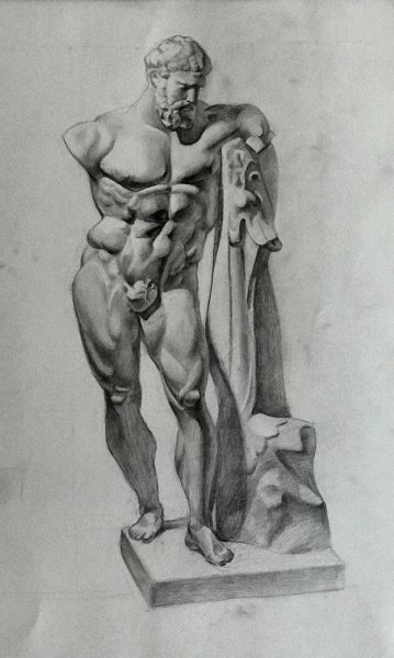 Гипсовая фигура статуя Геракла