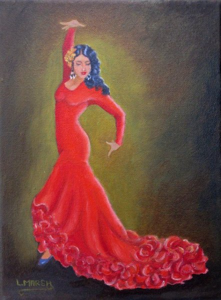 Живопись танцовщицы фламенко