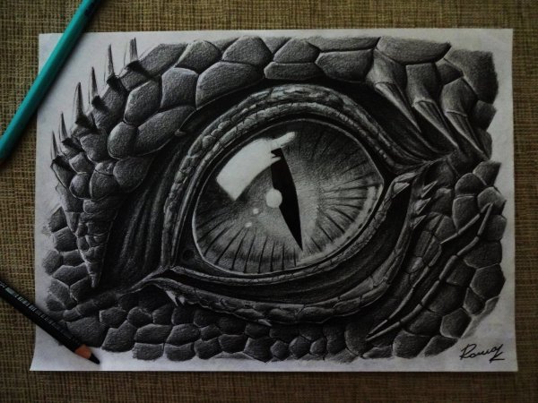 Рисование глаз драконов
