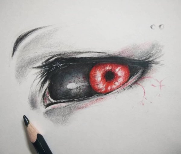 Страшные глаза для рисования