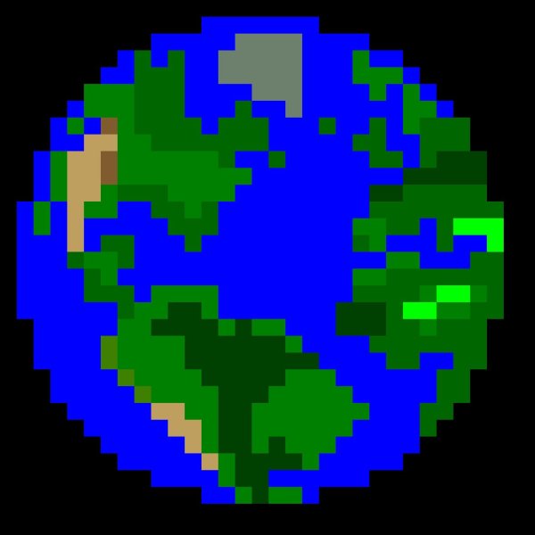 Планета из пикселей