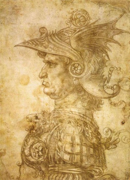 Леонардо да Винчи профиль воина