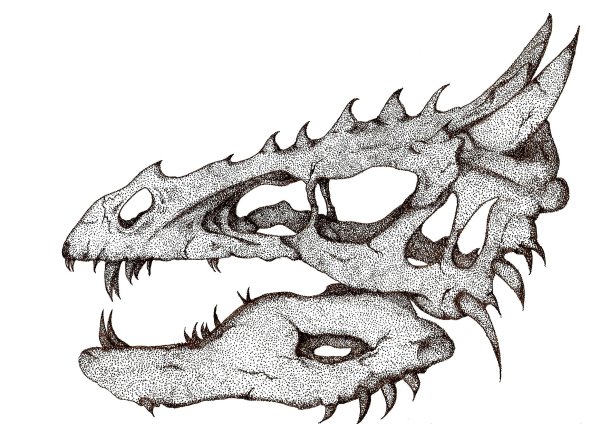 Рисунки голова дракона профиль