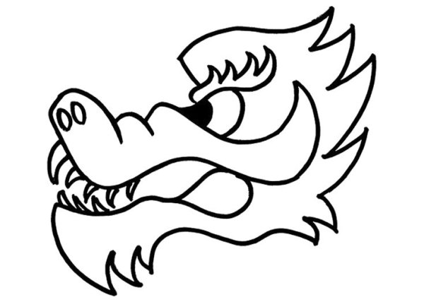 Голова дракона раскраска