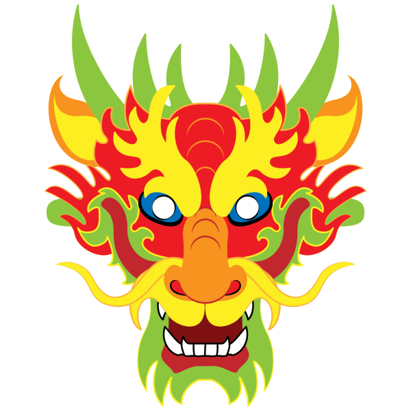 Голова дракона маска Китай