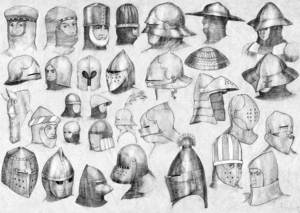 Рисунки головы рыцаря