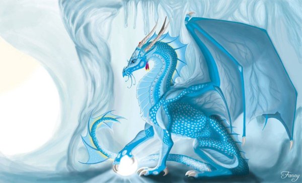 Рисунки голубой водяной дракон