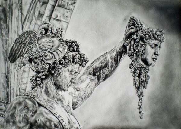 Персей отрубает голову Горгоне