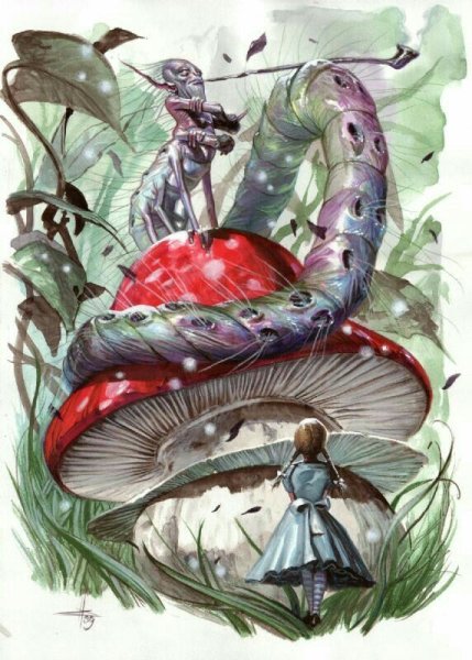 Гусеница (Алиса в стране чудес) нейросеть