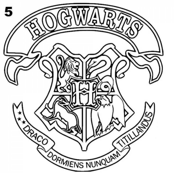 Гарри Поттер раскраска Слизерин герб