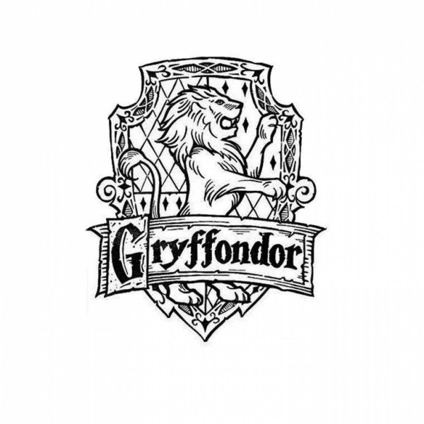 Гарри Поттер герб Гриффиндора контур