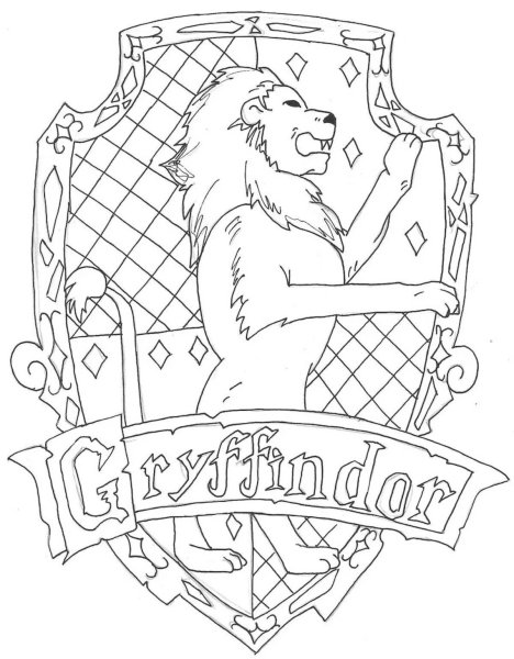 Гарри Поттер герб Гриффиндора рисунок