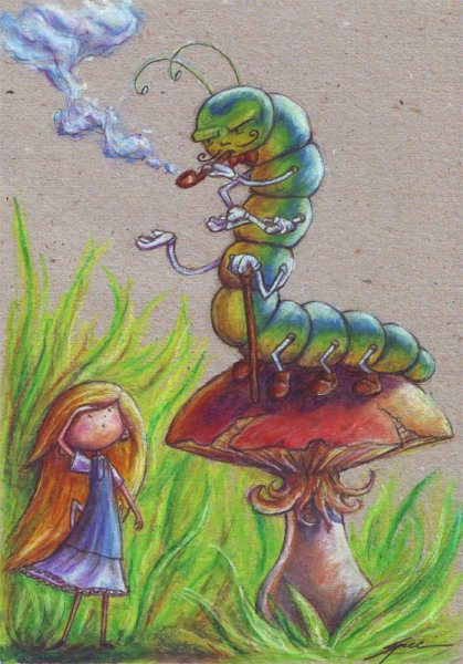 Алиса в стране чудес гусеница с кальяном