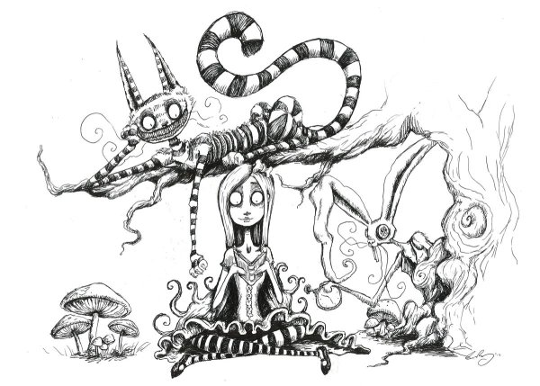 Гусеница из Алисы в стране чудес иллюстрации