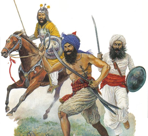 Индийские воины сикхи в древности