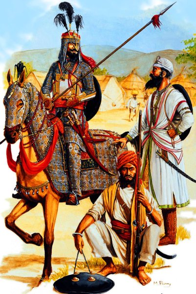 Индийские воины сикхи 18 век