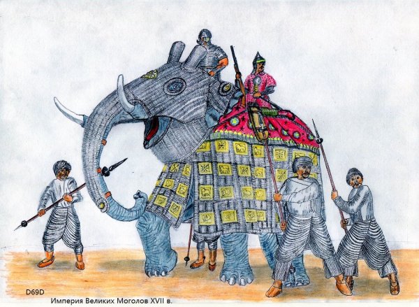 Боевые слоны Моголов