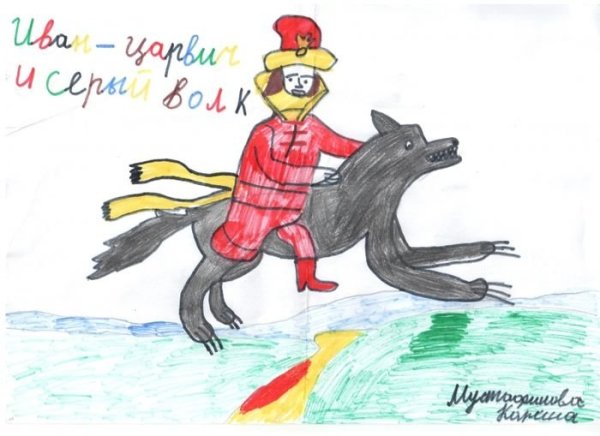 Иллюстрации к сказке Иван Царевич и серый волк нарисовать для детей