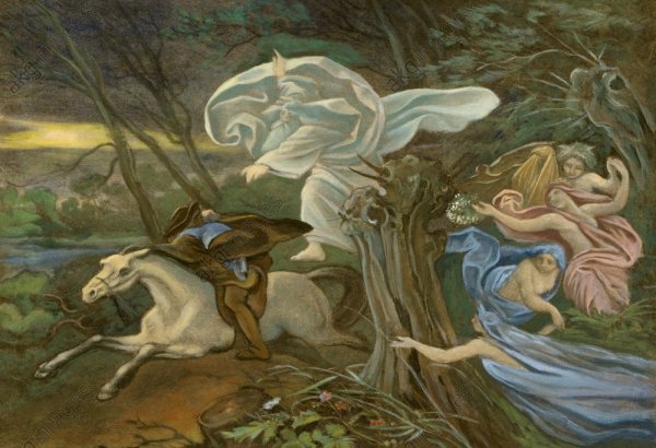 Иллюстрация к балладе Шуберта Лесной царь