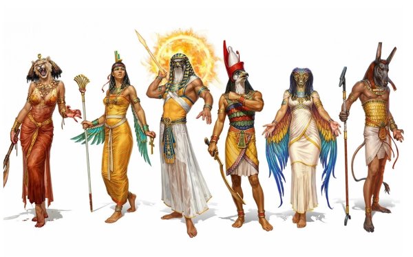 Рисунки из мифов египтян