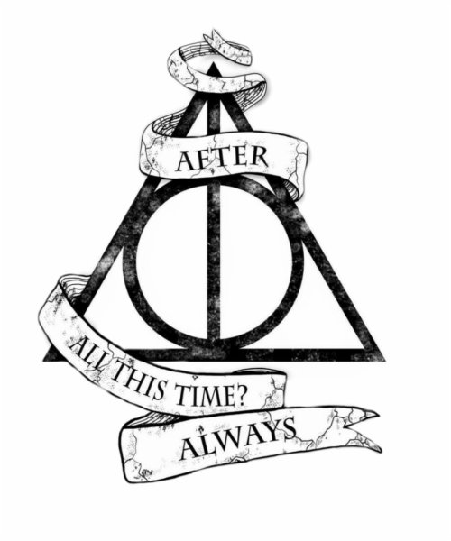 Символы из Гарри Поттера нарисованные
