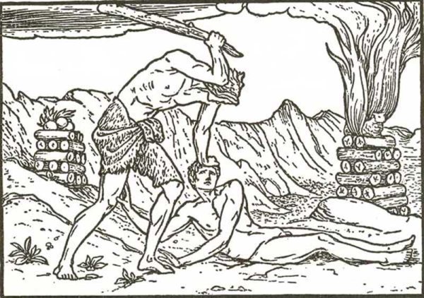 Каин и Авель гравюра