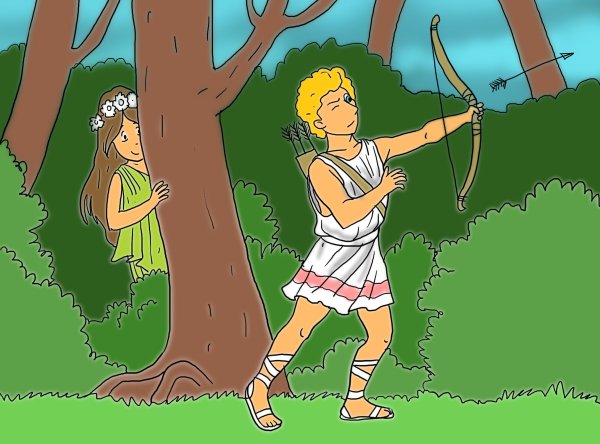Иллюстрация к мифу Нарцисс и Эхо