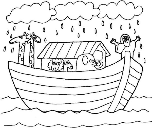 Всемирный потоп Ноев Ковчег рисунок