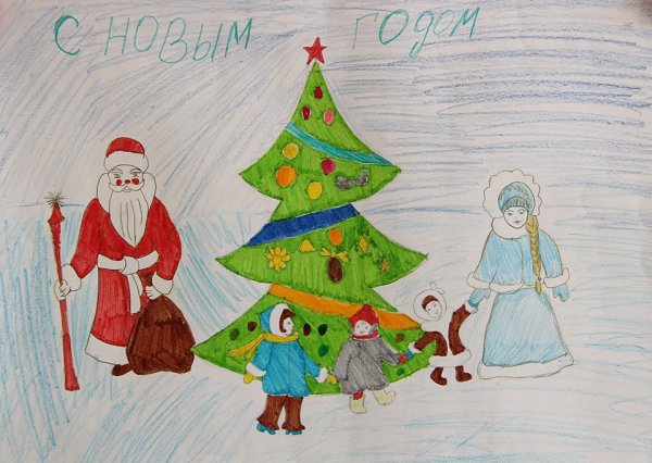 Новогодние рисунки для детей