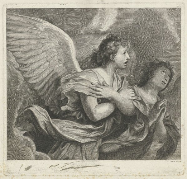 Два ангела гравюра