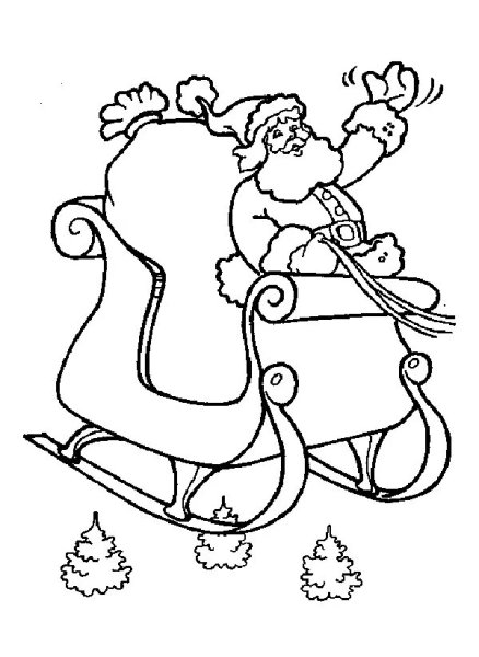 Дед Мороз на санках
