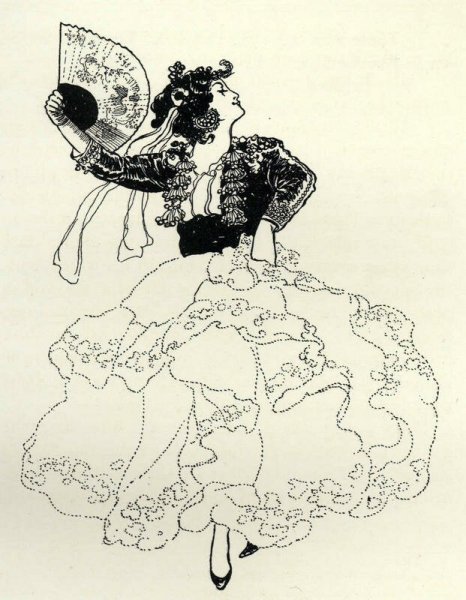 "Кармен" п.Мериме - иллюстрации Рене Булла, Нью-Йорк, 1915 год