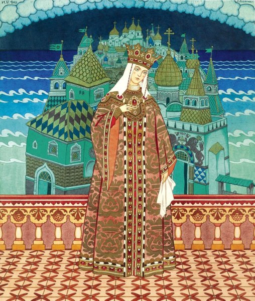 Билибин сказка о царе Салтане иллюстрации