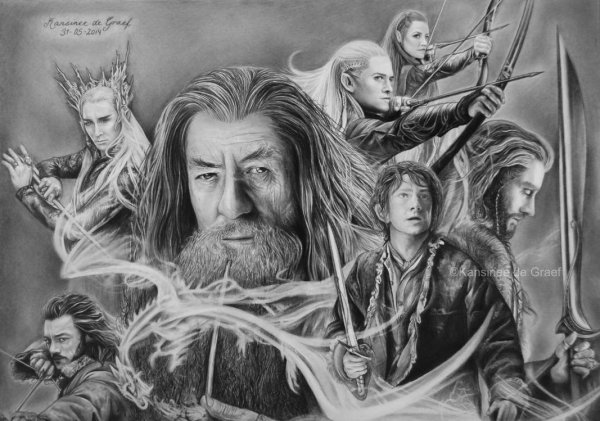 Иллюстрации Толкиена к Хоббиту герои