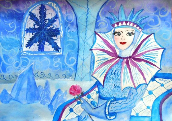 Снежная Королева рисунки детей к сказке