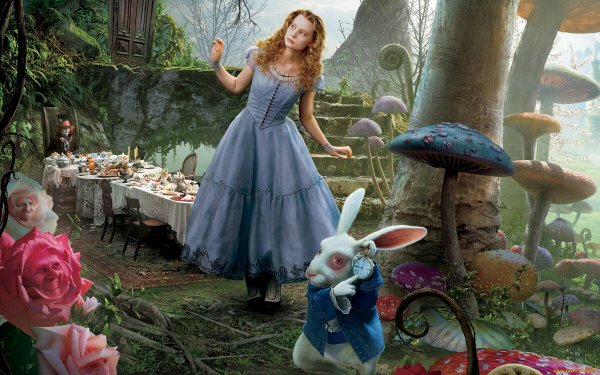 Белый кролик Алиса в стране чудес тим Бертон