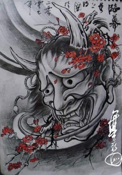 Японская маска демона Тенгу