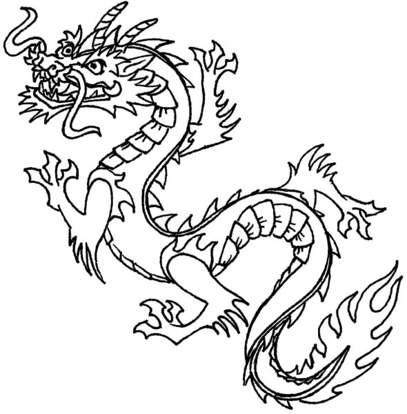 Рисунки китайский дракон лицо